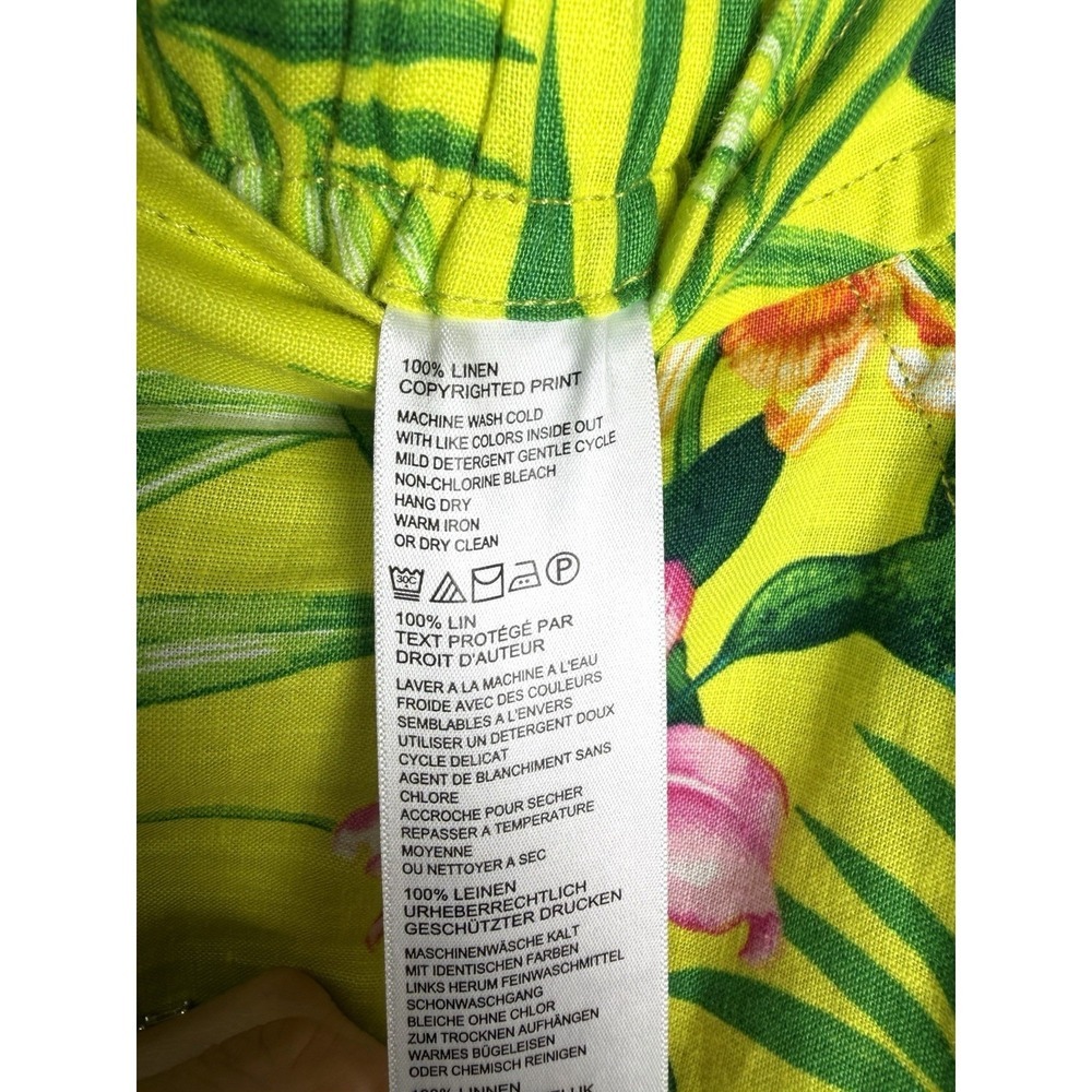Tommy Bahama Humming A Bloom Tropical Floral Linen Skirt Women's Size Large - Picture 5 of 8